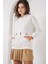 Kadın BDART Ponponlu Kapüşonlu Oversized Sweatshirt Beyaz 7