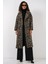 Kadın BDART Oversize Çift Düğmeli Herringbone Palto Kestane Kahvesi 8