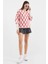 Kadın BDART Geometrik Desenli Oversize Yaka Kazağı Red 8