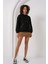 Kadın BDART Ponponlu Kapüşonlu Oversized Sweatshirt Black 8
