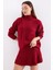 Kadın BDART Dokulu Oversize Yüksek Yaka Örme Takım Kırmızı 5