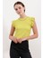 Kadın BDART Nakışlı Dokulu Yuvarlak Yakalı Bluz Yellow 4