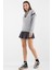 Kadın BDART Oversized Fermuarlı Yaka Triko Kazak Gri 8