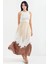 Kadın BDART Elastik Bel Detaylı Gradient Maxi Etek Natural 2