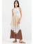 Kadın BDART Elastik Bel Detaylı Gradient Maxi Etek Natural 4