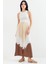 Kadın BDART Elastik Bel Detaylı Gradient Maxi Etek Natural 5