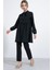 Kadın BDART Uzun Tunik ve Pantolon İkili Set, Gömlek Yaka Black 7