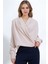 Kadın BDART Şal Yaka Bol Kesim Bluz Natural 2