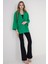 Kadın BDART Dokulu Rahat Fit Şal Yaka Kimono Yeşil 8