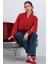 Kadın BDART Şal Yaka Bol Kesim Bluz Red 11