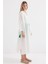 Kadın BDART Midi Pompom Şal Yaka Kimono Beyaz 7