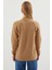Kadın BDART Sıkı Örgü Ribaneli Fermuarlı Hırka Yulaf Ezmesi Doğal 11