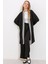 Kadın BDART Pompomlu Desenli Uzun Kimono Siyah 6