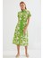 Kadın BDART Kemerli Çiçekli Midi Elbise Yeşil 7