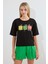 Kadın BDART Baskılı Yuvarlak Yaka T-Shirt Black 7
