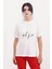 Kadın BDART Baskılı Yuvarlak Yaka Kısa Kollu T-Shirt Gümüş Gri 6