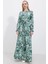 Kadın BDART Fiyonk Detaylı Maxi Örgü Elbise Green 5