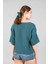 Müslin Kadın V Yaka Kısa Kol Bluz 6
