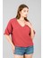 Müslin Kadın V Yaka Kısa Kol Bluz 2
