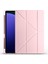 Galaxy Tab S9 Ultra Kılıf Uyumlu Tkdw Tri Folding Kalem Bölmeli Standlı Kılıf-Rose Gold 1