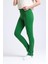 Kadın Yüksek Bel Fermuarlı Yırtmaç Ter Pantolon Green 7