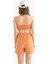 Kadın Amerikan Koltsuz Temel Crop Top Orange 7
