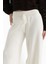 Kadın Örme Bağcıklı Geniş Kesim Pantolon White 10