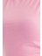 Kadın Halter Boyun Kesik Detaylı Crop Tank Top Pink 8