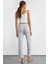 Kadın Rahat Lastikli Bel Jersey Pantolon Açık Gri 9