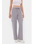 Kadın Elastik Bel Detaylı Yüksek Bel Düz Bacak Pantolon Grey 7