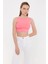 Kadın Sıfır Kollu Yuvarlak Yakalı Sırt Detaylı Bluz Pink 9