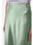 Kadın Yüksek Bel Saten Midi Etek Green 9