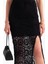 Kadın Dantel Kroşe Orta Bel Etek Siyah 9