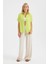 Kadın Düz Cepli Kısa Kollu Temel Gömlek Limon Yeşili 6