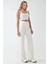 Kadın Yüksek Bel Straight Kot Pantolon White 9