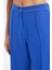 Kadın Yüksek Bel Geniş Paça Pantolon Kobalt Mavisi 10