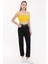 Kadın Kare Yaka Kolsuz Crop Top Yellow 7