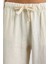 Kadın Lastikli Bel Düz Bacak Pantolon White 10