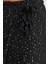 Kadın Sequin İşlemeli Örme Sarım Etek - Dikişsiz Kenar ve Kemerli Black 10