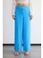 Kadın Yüksek Bel Geniş Paça Pantolon Blue 7