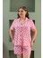 Büyük Beden Kısa Kollu Milan Gömlek Pijama Takımı- Genç Anne Serisi 1