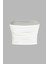 Kadın Askısız Drapeli Crop Top White 9