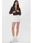Kadın Jersey Fermuarlı Bluz Brown 8