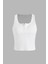 Kadın Düğme Detaylı Crop Üst White 8