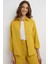 Kadın Keten Karışımlı Gömlek Kehribar Sarısı 8
