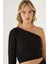 Kadın Tek Kollu Triko Üst Black 9
