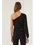 Kadın Tek Kollu Triko Üst Black 10