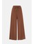 Kadın Geniş Paça Lastikli Jersey Pantolon Brown 7