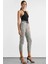 Kadın Hayvan Baskılı Slim Fit Kot Pantolon Gri 8