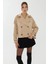 Kadın Oversize Kısa Trençkot Kestane Kahvesi 7